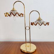Mid-Century Modern Table Lamp with Murano Glass Shades, 1970s