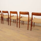 6 x vintage dining chairs | Niels Otto Møller | Model 75 | Teak