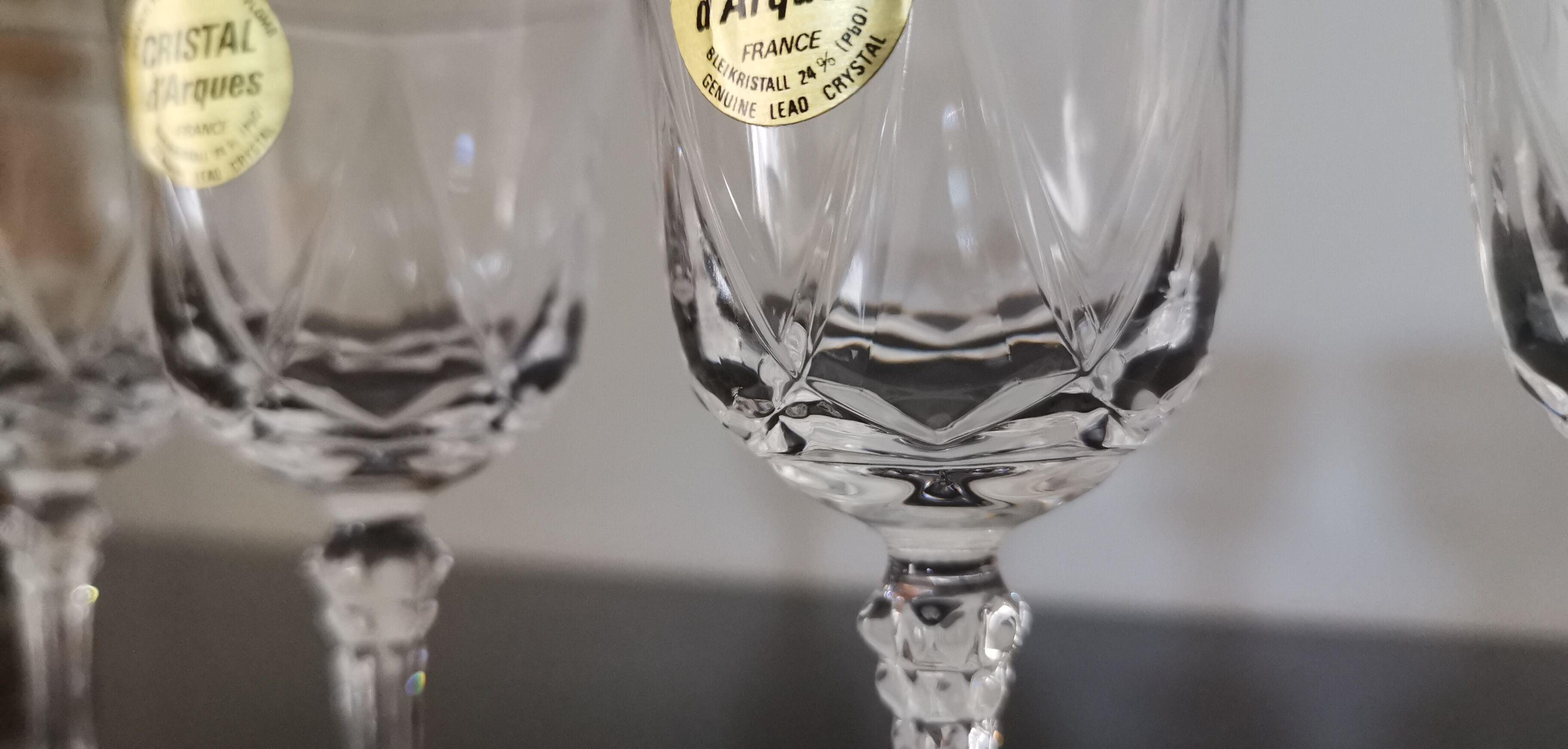 Set of 6 liqueur glasses Cristal d'Arques model Auteuil
