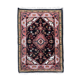 Vintage indian mahal handmade carpet 61cm x 88cm 1970s