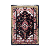 Vintage indian mahal handmade carpet 61cm x 88cm 1970s