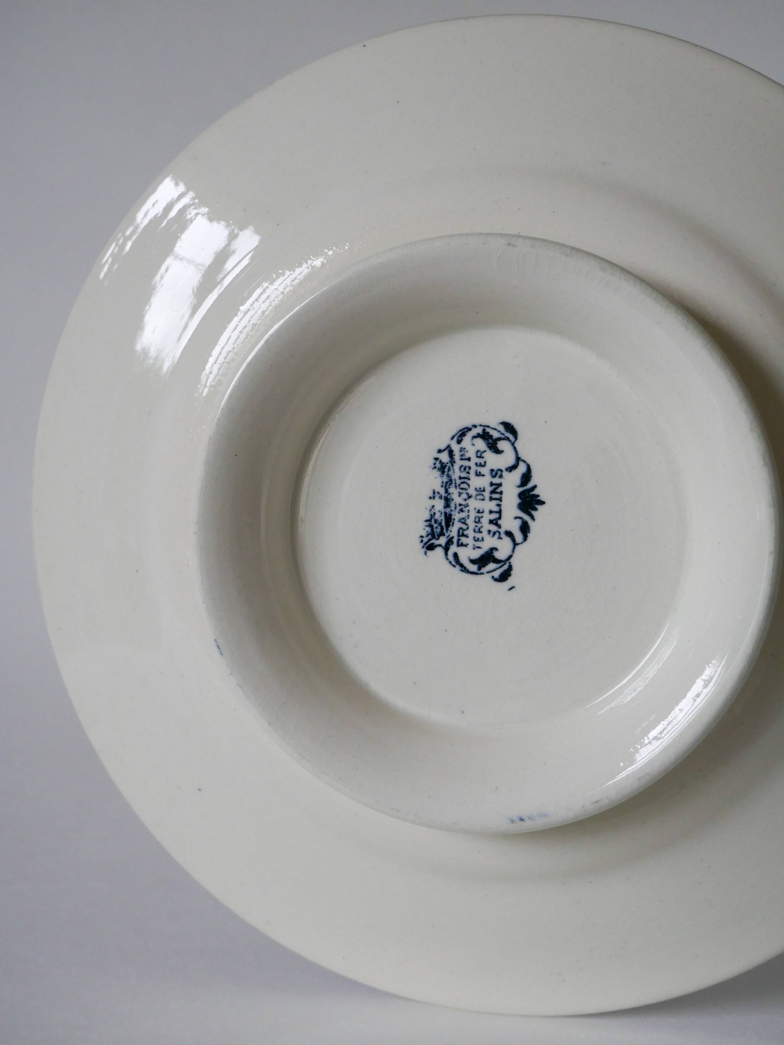 Dish on pedestal in iron earth model salins model françois 1st 19th century