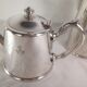 Teapot and milk jug in silver metal, Félix Frères