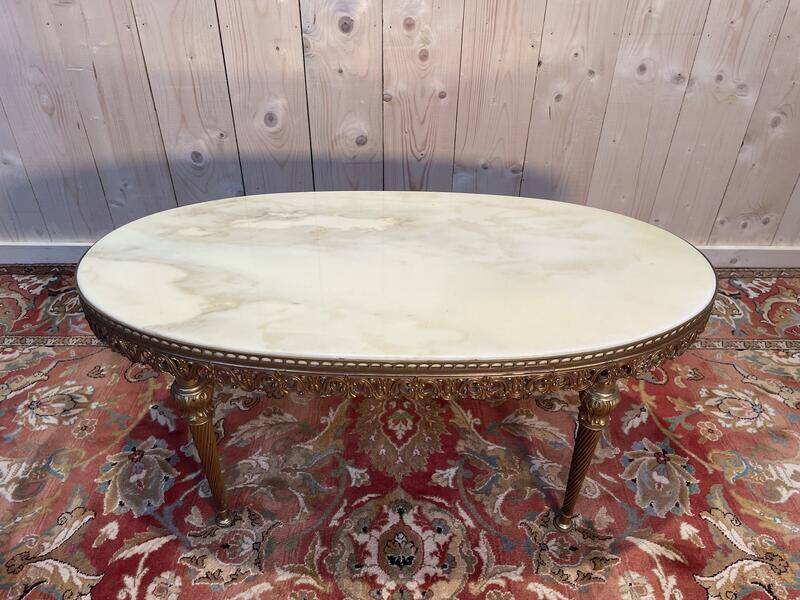 Louis XVI style oval coffee table