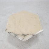 Set of 3 Italian Carrara Marble Side Tables, 1980s