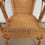 Old chair in bamboo 60s