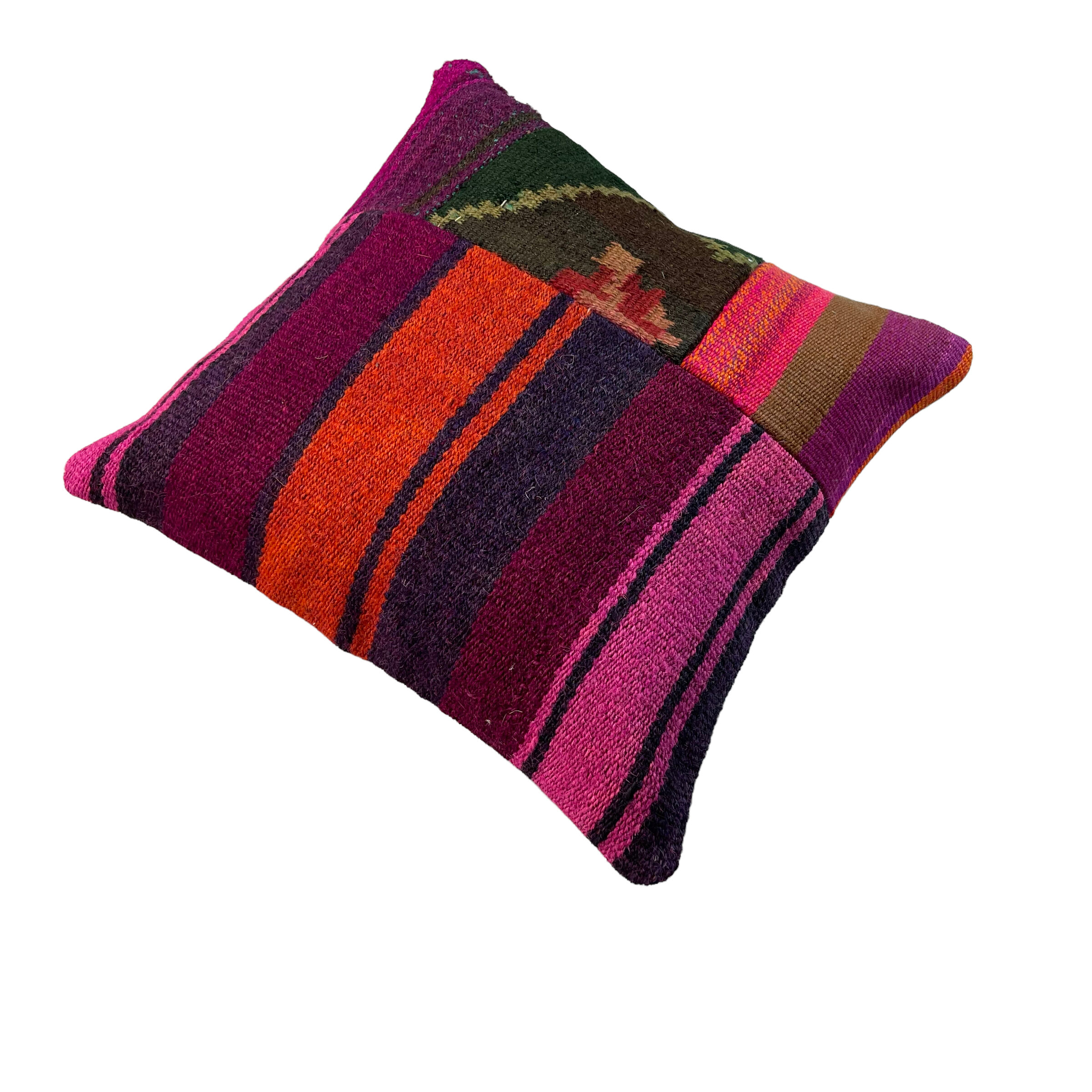 Vintage turkish kilim cushion cover 40 x 40 cm