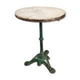 Marble marble and wrought iron vintage bistro table