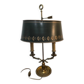 Empire two-light bouillotte lamp in brass