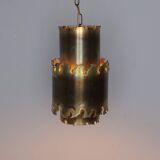 Set of 2 vintage Holm Sorensen brass pendant lamps 6400
