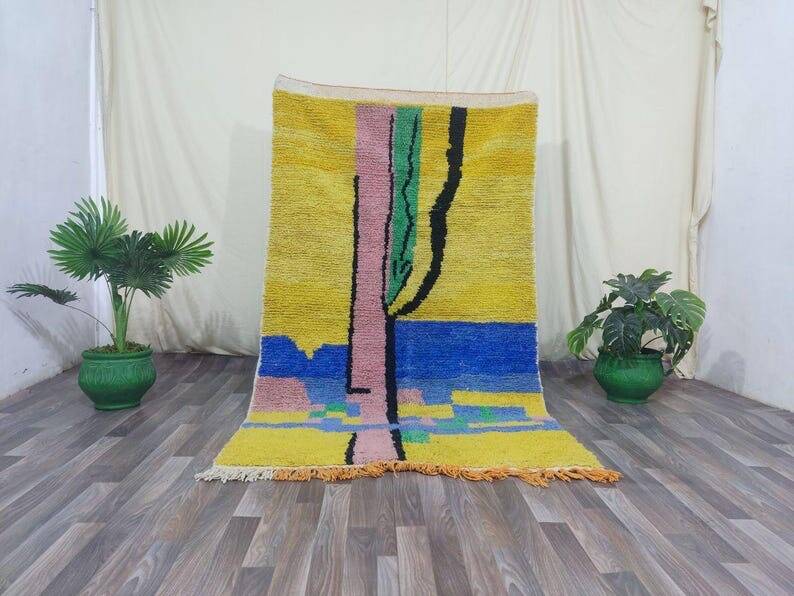 Handmade pure wool rug, size 2/3 m.