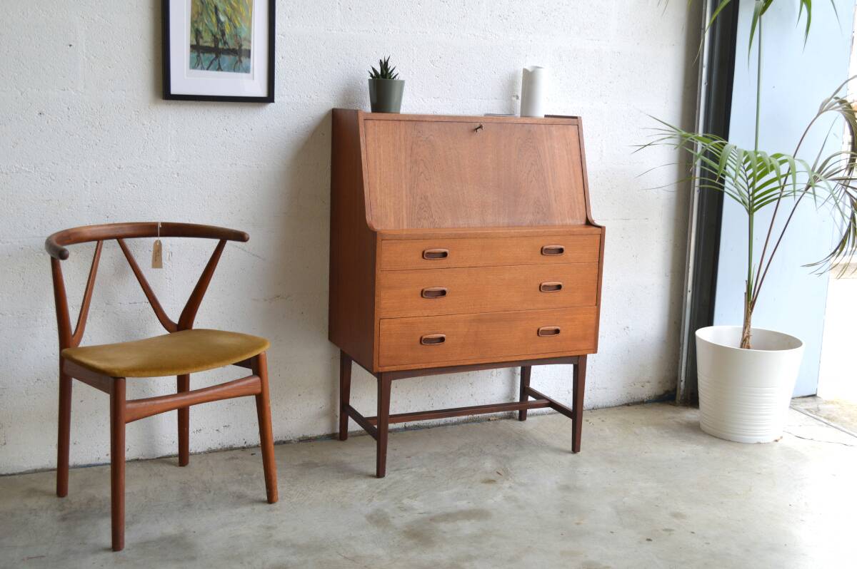 Teak secretary 77cm
