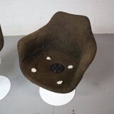 Set of four Eero Saarinen Swivel Tulip Armchairs Model 150, 1970s by Knoll Int.