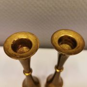A set of beautiful candlesticks in solid brass.