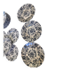 Flat plates in earthenware with blue flowers