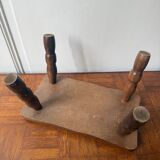 Old wooden milking stool