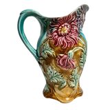Barbotine pitcher jug from Onnaing Earthenware Factory circa 1900