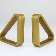 Carl Aubock III Pair of Triangular Bookends in Gilded Iron 5443, Vienna/Austria, 1970s