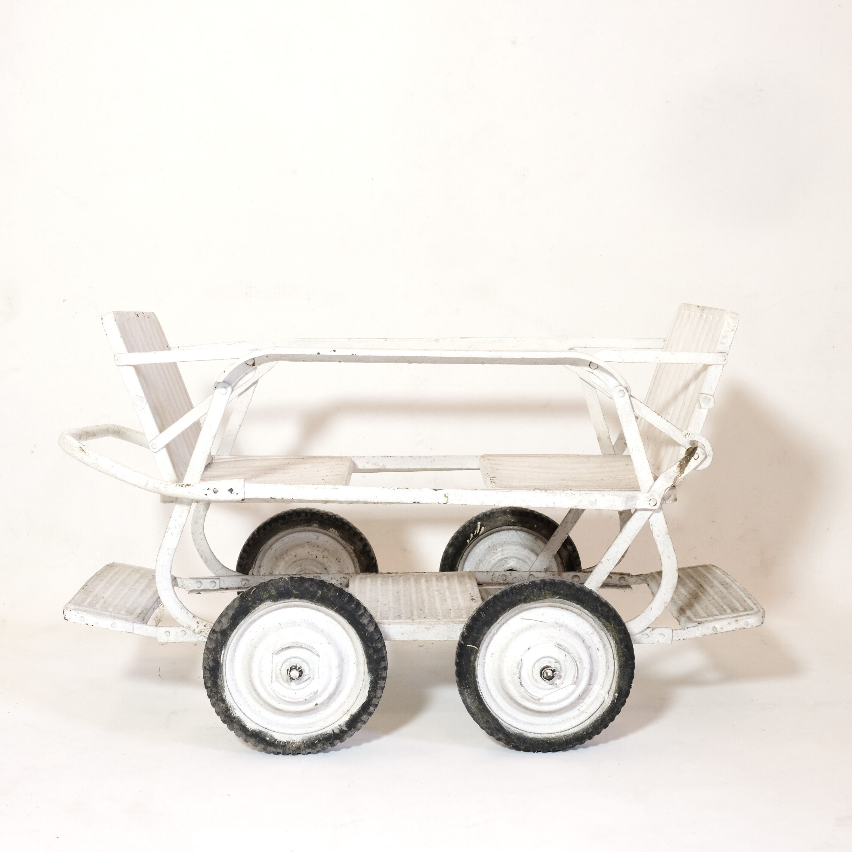 Retro modular double stroller.