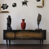 Sideboard wood varnished and dusted 50s