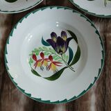 3 antique deep plates from St Amand and Hamage