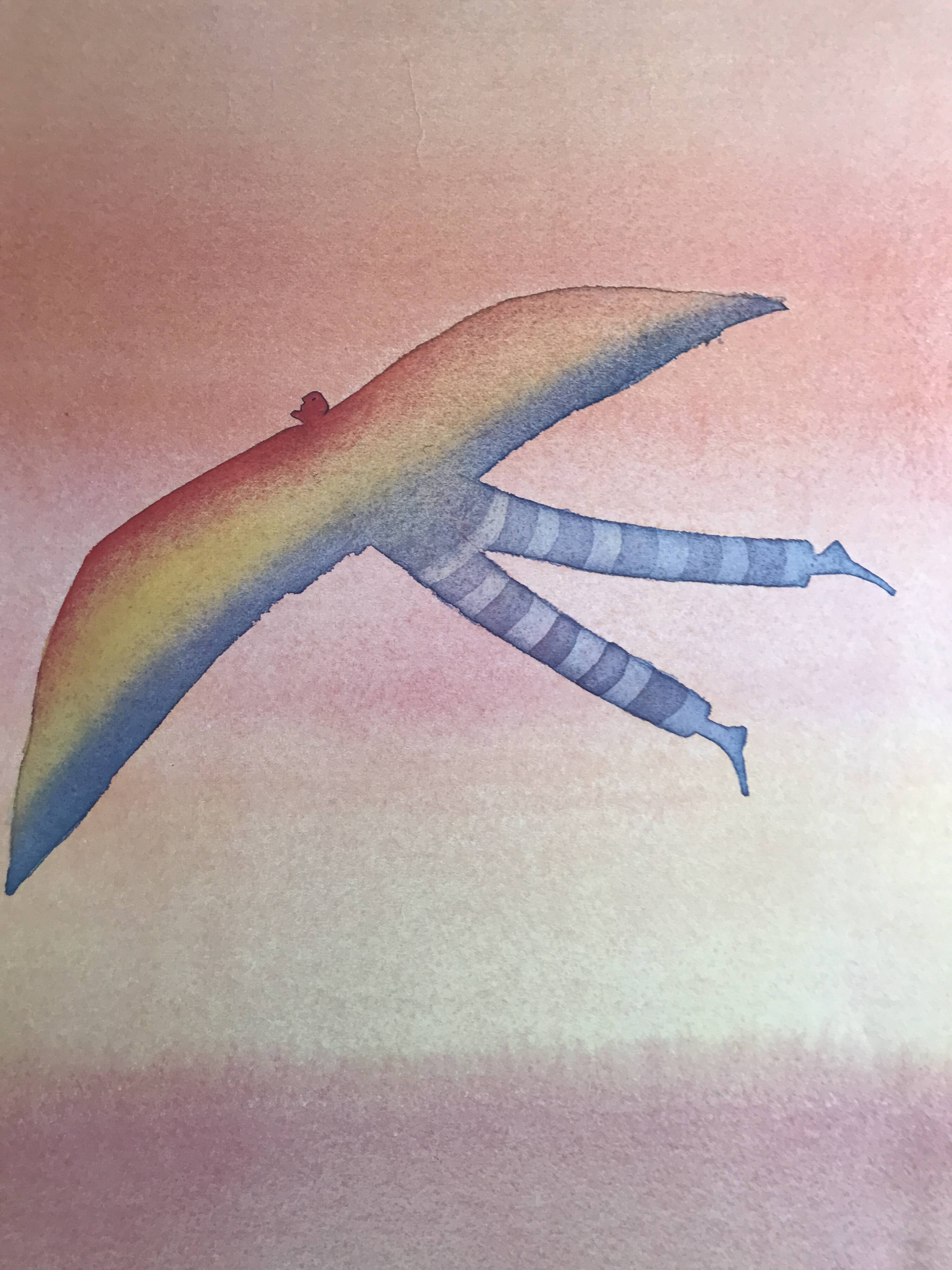 Jean-michel folon, folon for amnesty international, 1977. original poster