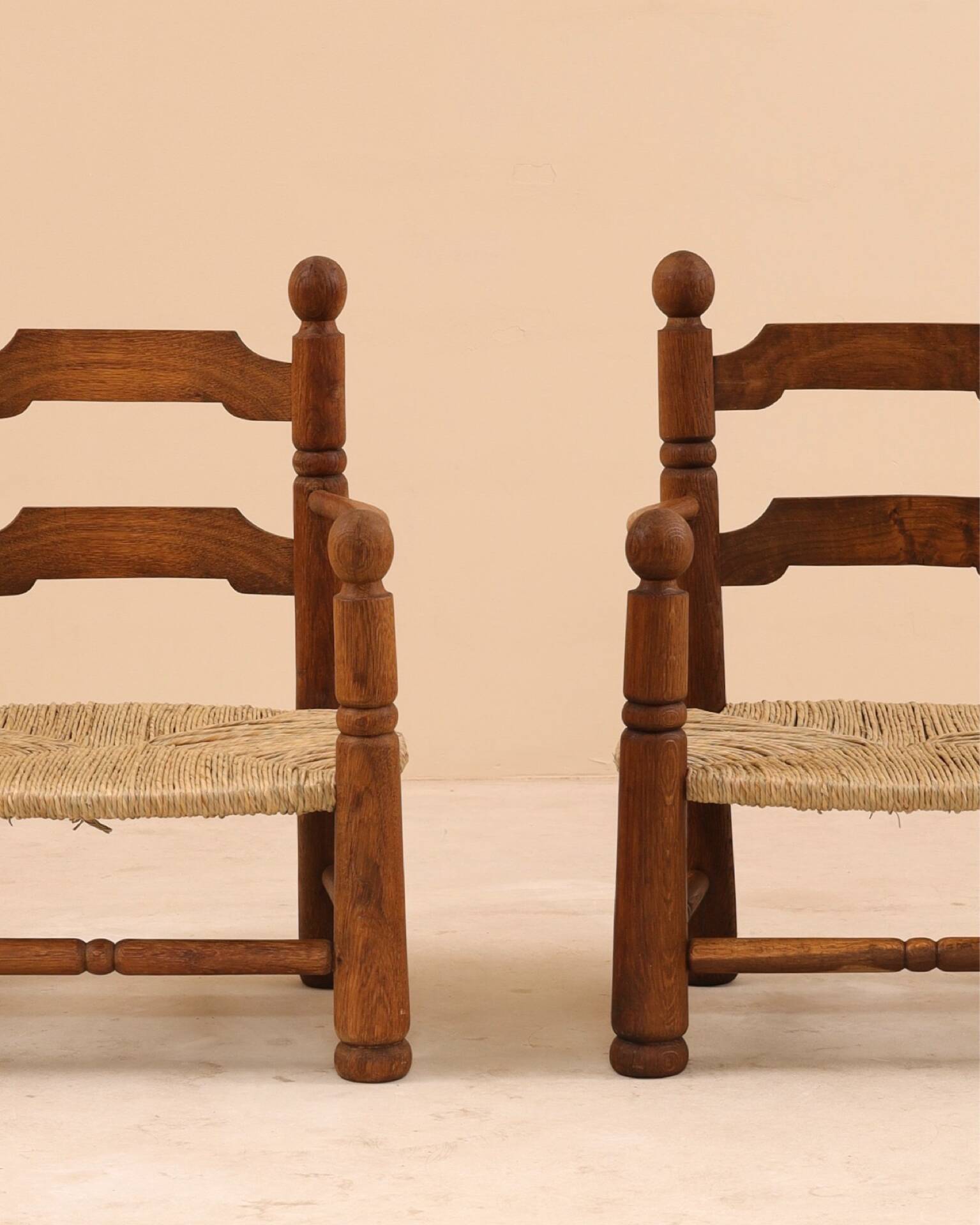 Fauteuils rustiques Charles Dudouyt, 1940’s
