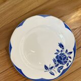 Assiettes à dessert dépareillées bleues