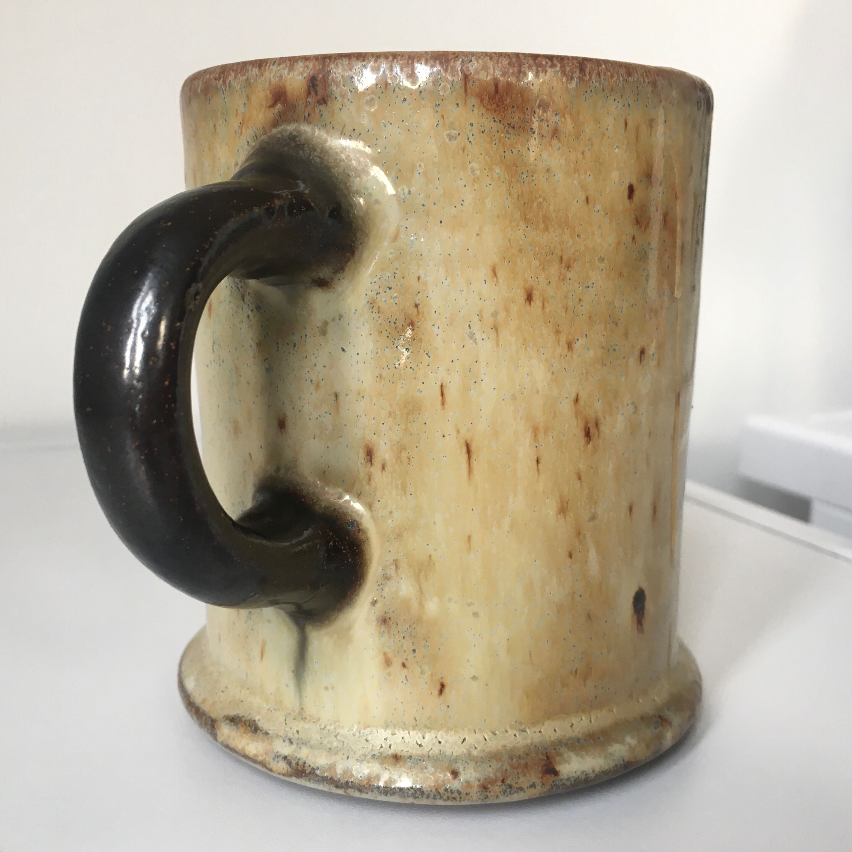 Large cup forming flamed pen pot of Vallauris