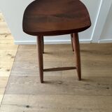 Tabouret Wabi sabi bois foncé