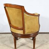 Fauteuil de Bureau Pivotant en Hêtre, style Louis XVI – Fin XIXe