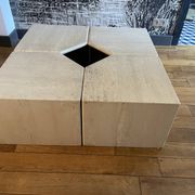 Table basse modulable en travertin 4 éléments
