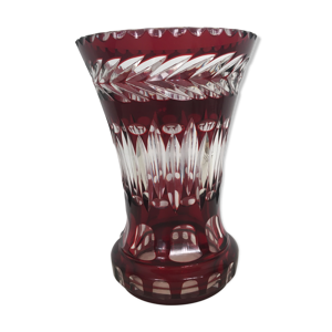 Vase en cristal gravé