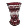 Vase en cristal gravé "overlay"