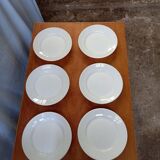 Lot de 6 assiettes en porcelaine FD chauvigny
