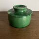 Foucart Jourdan Green glazed earthenware butter dish with water reservoir, 1960