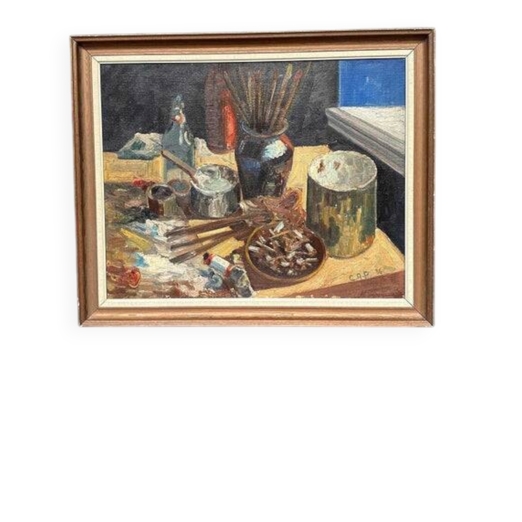 Original Swedish Oil on Canvas – “Stilleben” by C.A.P – Dated 1936 –Vintage