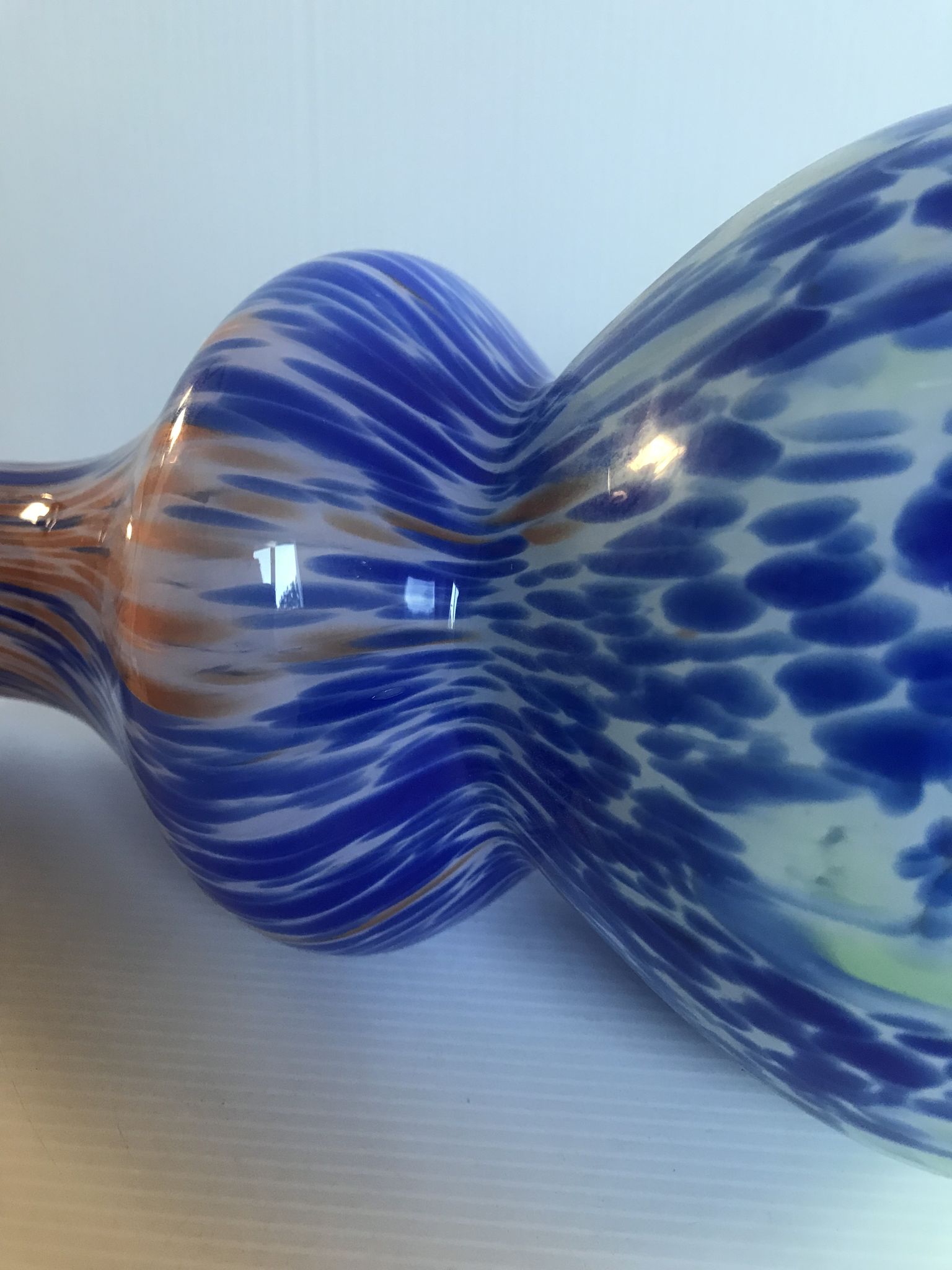 Multicolored vase Murano 46cm