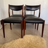Lot de 4 chaises vintage scandinaves