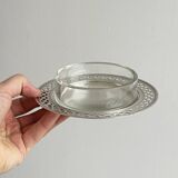 antique metal butter dish