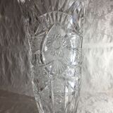 Vintage bohemian cut crystal vase