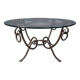 Table basse en fer forgé par René Drouet, années 1940.