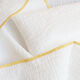 Lot de 4 serviettes vichy jaune & gaze de coton blanc