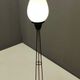 Midcentury Opaline Glass and Iron Floor Lamp by Stilnovo, Italy
