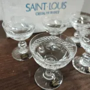 Set of 6 Saint Louis Trianon crystal liqueur glasses