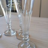 Set of 4 crystal champagne flutes