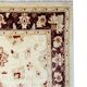 Tapis en laine crème et marron, style oriental traditionnel à motifs floraux, 106 x 150 cm