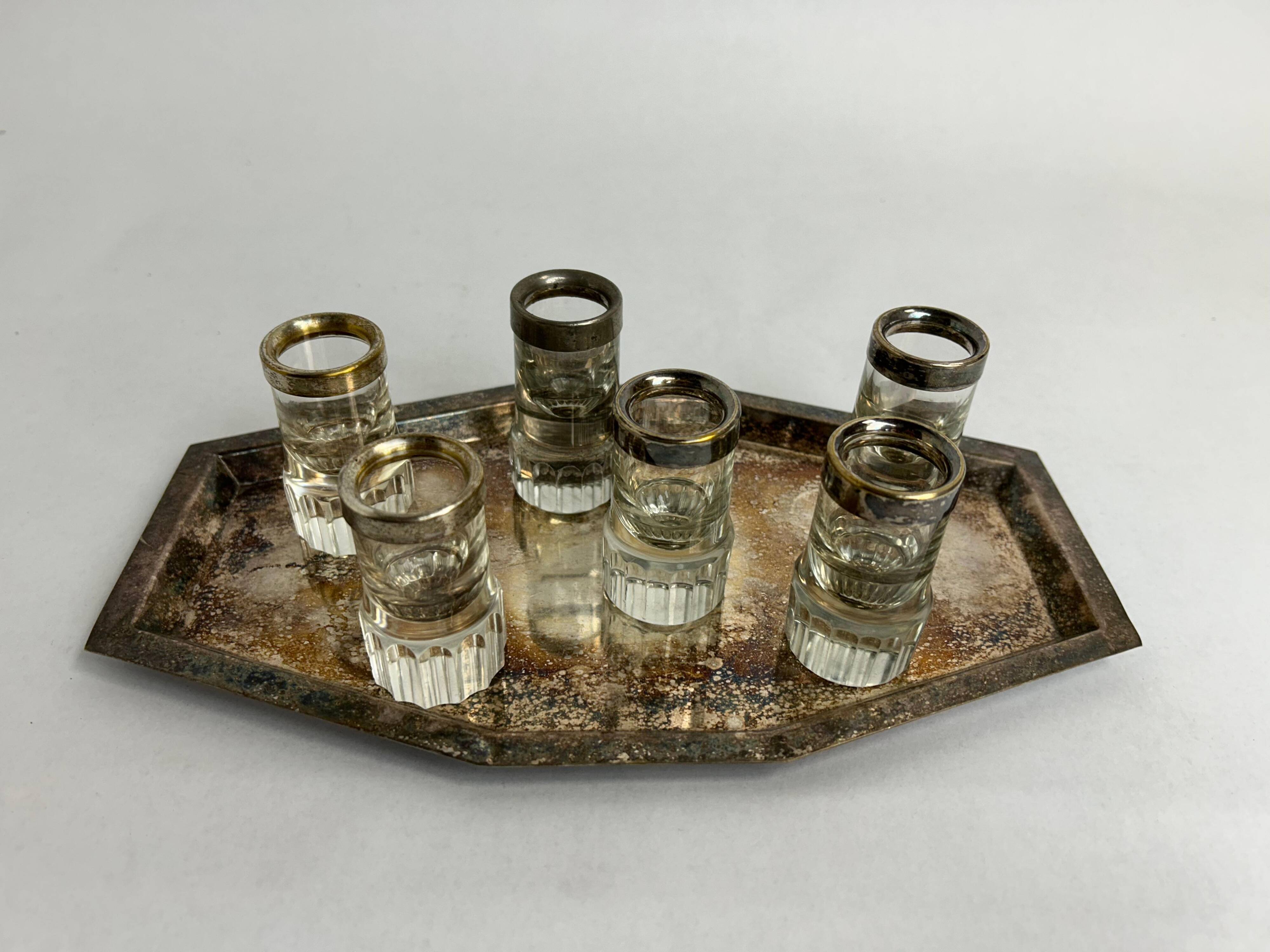 Ensemble de 6 verres à liqueur par Adolf Loos pour Bakalowits & Söhne