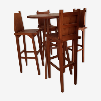 Table en teck massif & 4 chaises