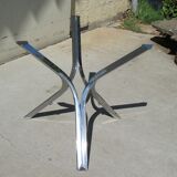 Chrome and glass table